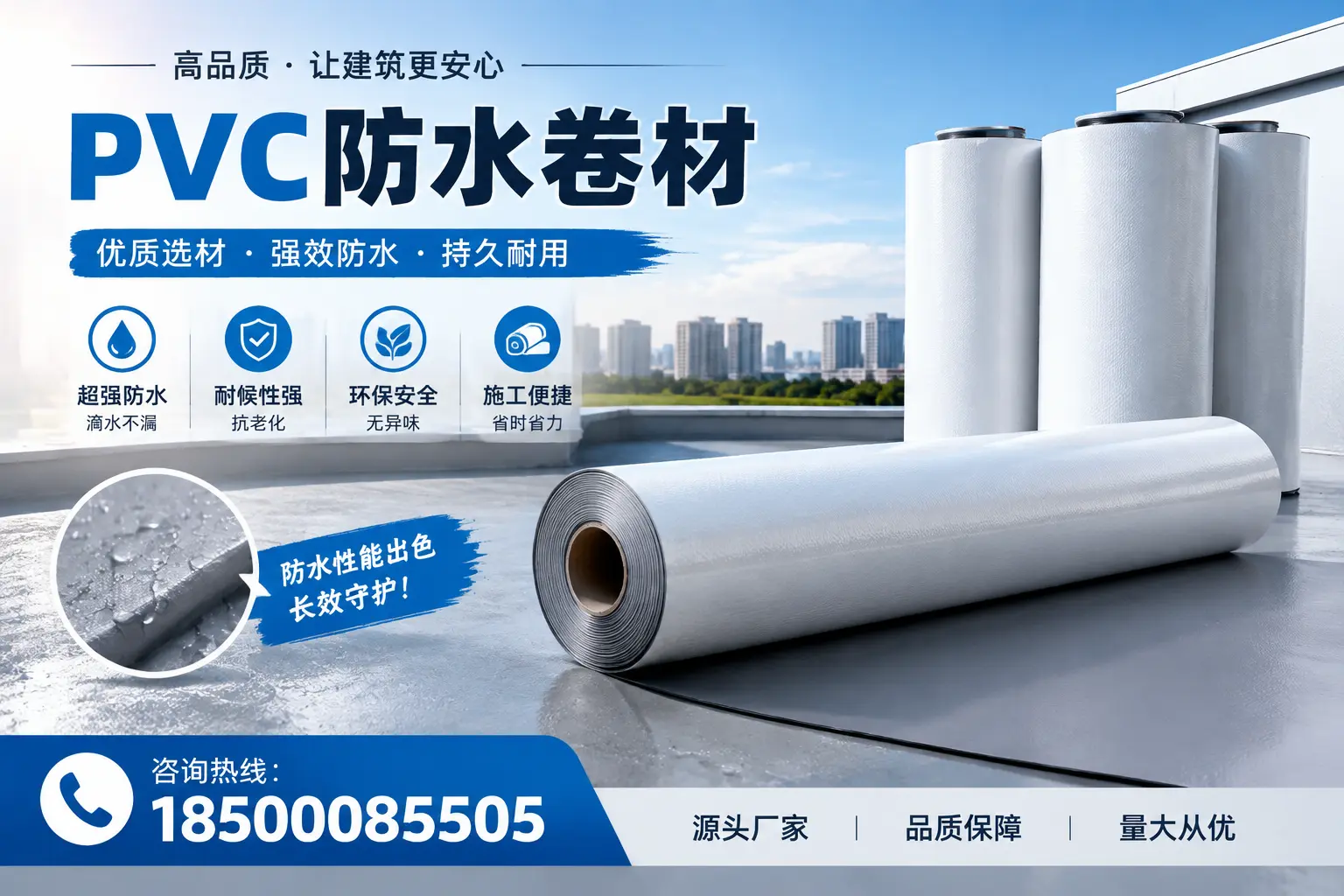 PVC防水卷材施工过程详解,确保在潮州顺利完成项目